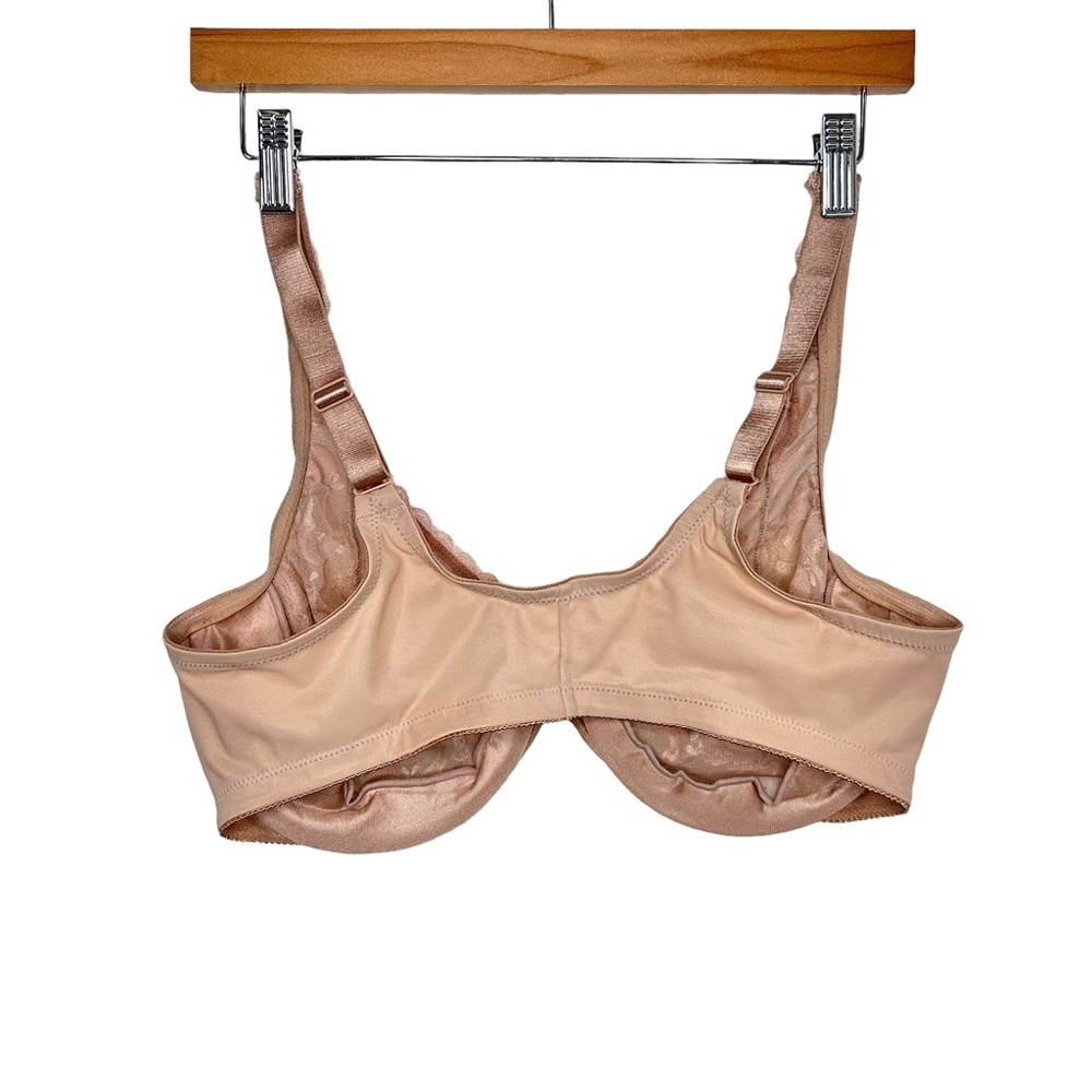 Glamorise Womens Wonderwire Front-Close Lace Bra Sz 40C Beige - Picture 3 of 7